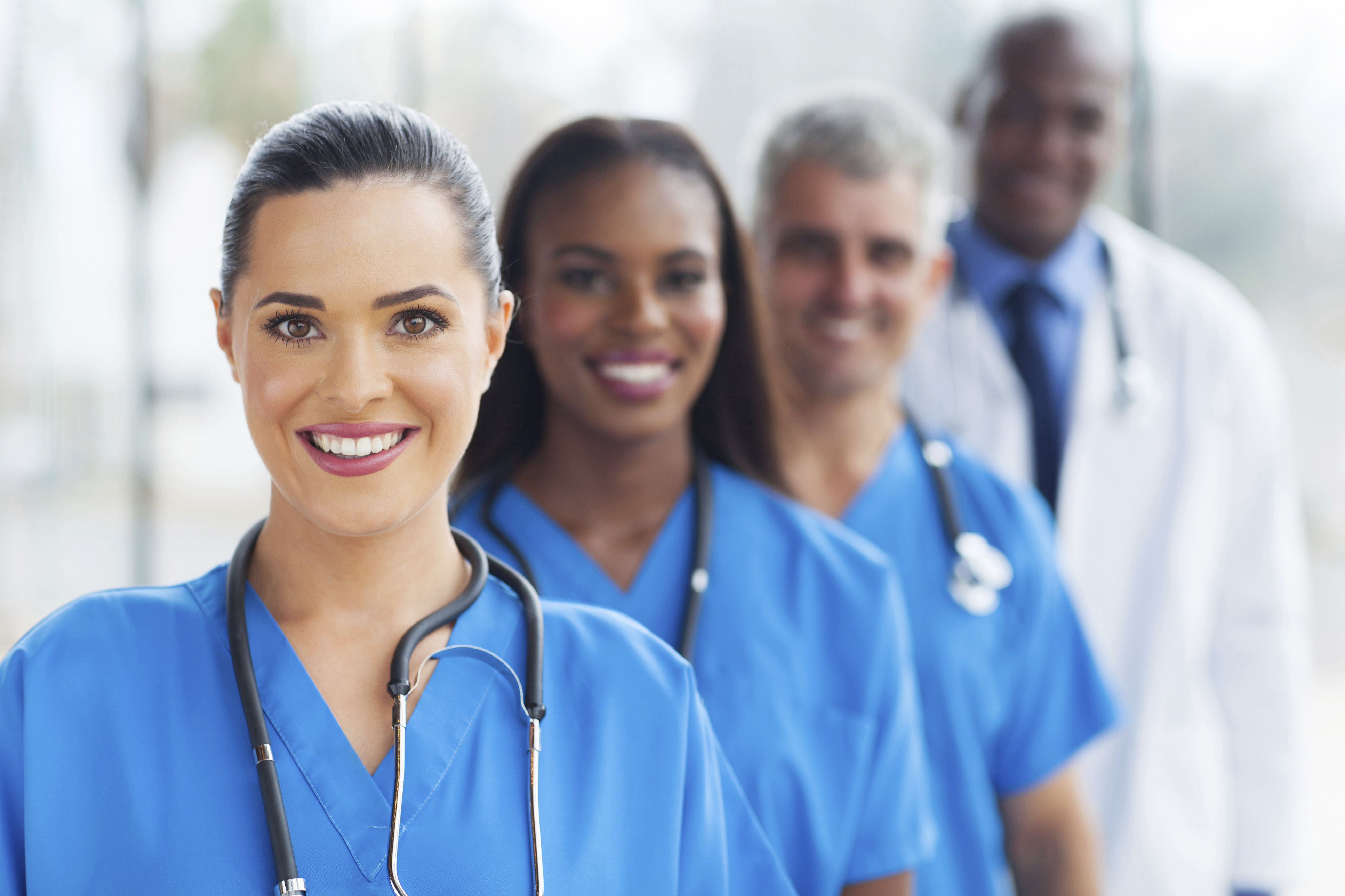 group of multi-ethnic medical professionals